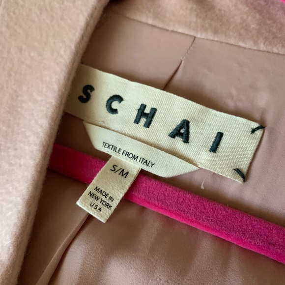 SCHAI pink cashmere wool cape size S/M - Picture 5 of 7